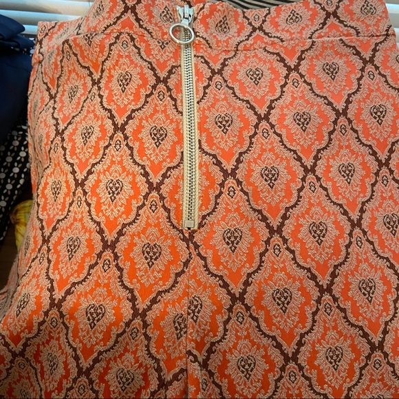 Urban Outfitters Boho Suzie jacquard orange and brown hot pants - Picture 8 of 9